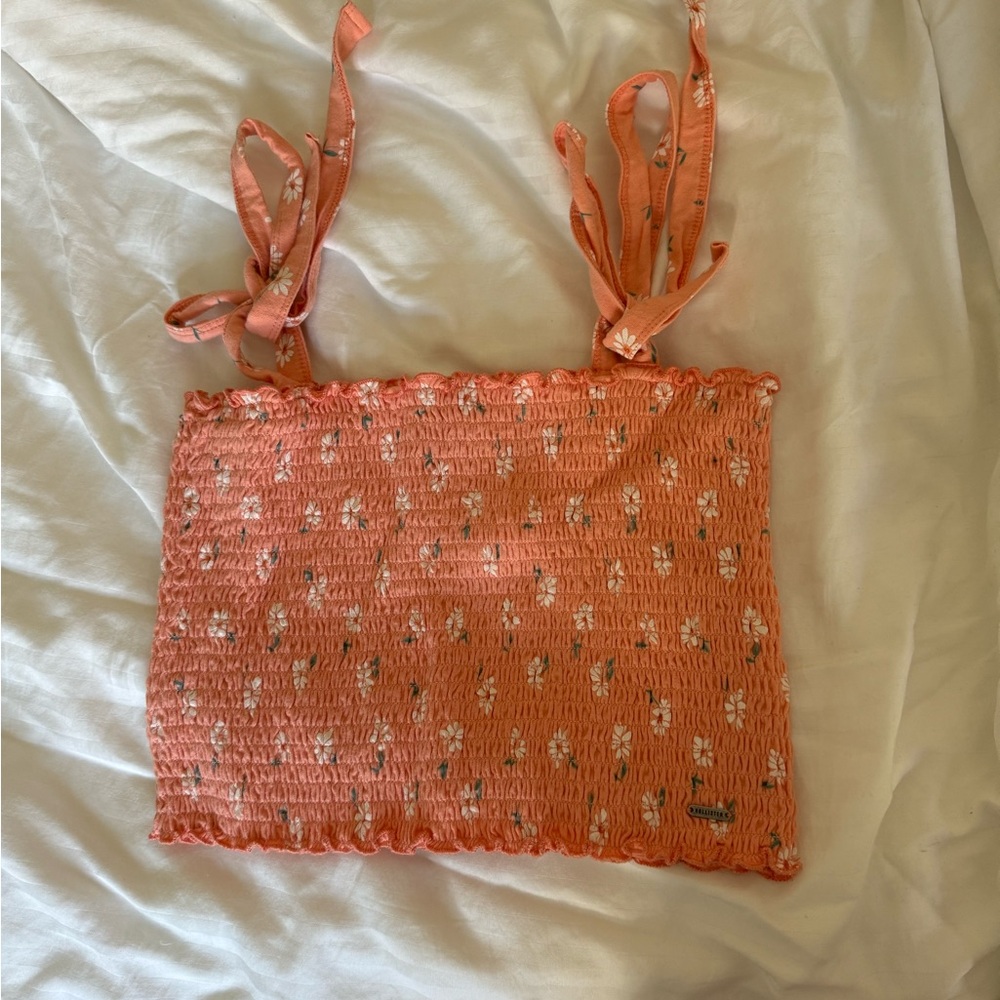 Hollister tube top orange floral